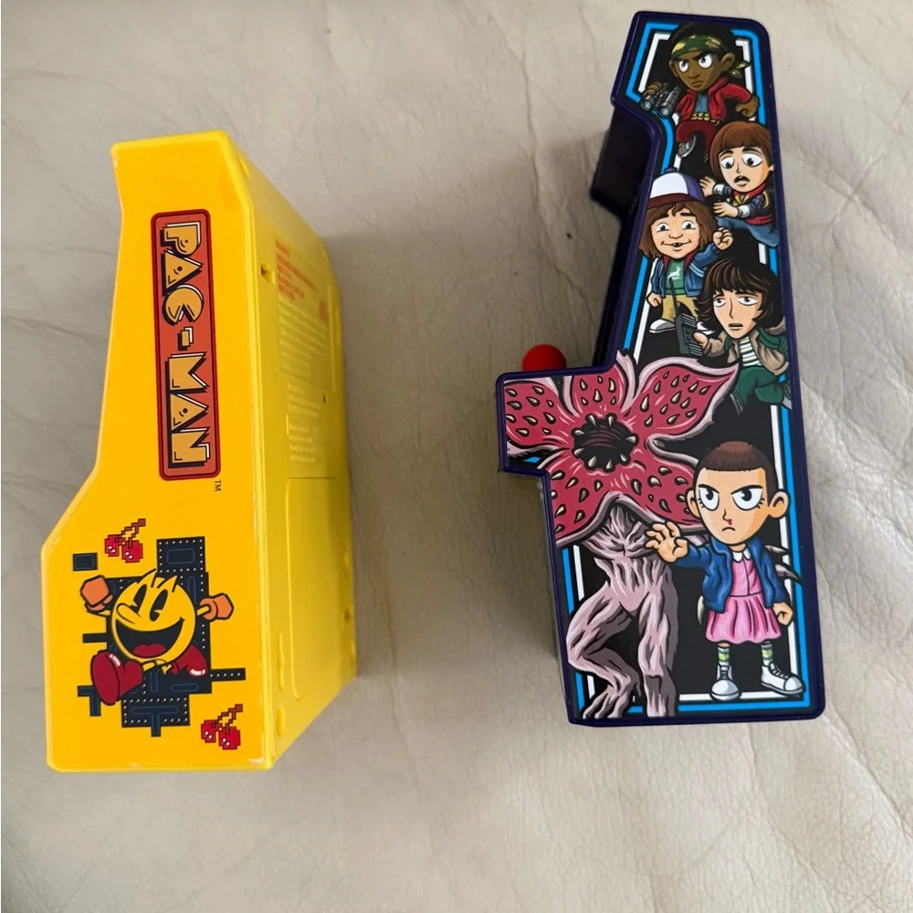 Pac-Man and Palace Arcade Mini Game Consoles - Yellow and Blue